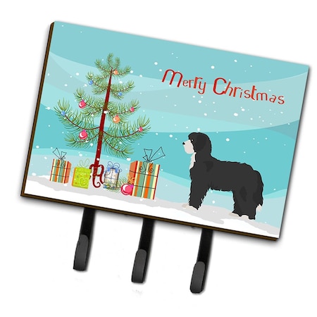 Carolines Treasures Black Sheepadoodle Christmas Tree Leash or Key Holder CK3868TH68